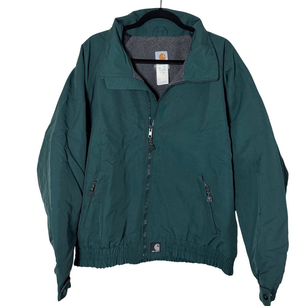 Vintage Carhartt Green Fleece Lined Workwear Jacket